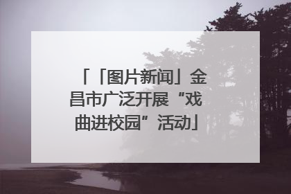 「图片新闻」金昌市广泛开展“戏曲进校园”活动