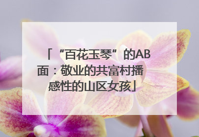 “百花玉琴”的AB面：敬业的共富村播 感性的山区女孩