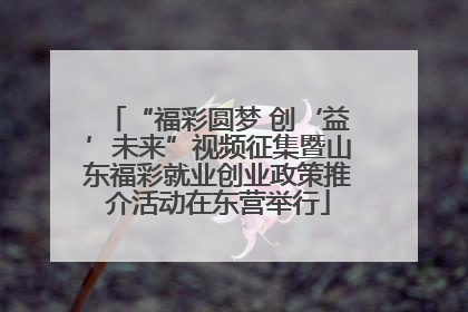 “福彩圆梦 创‘益’未来”视频征集暨山东福彩就业创业政策推介活动在东营举行