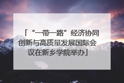 “一带一路”经济协同创新与高质量发展国际会议在新乡学院举办