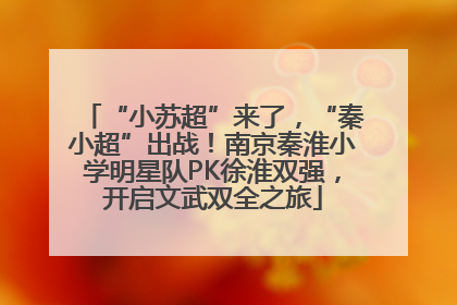 “小苏超”来了，“秦小超”出战！南京秦淮小学明星队PK徐淮双强，开启文武双全之旅