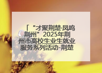 “才聚荆楚·凤鸣荆州”2025年荆州市高校生业生就业服务系列活动-荆楚就业大讲堂-就业嘉年华活动举行