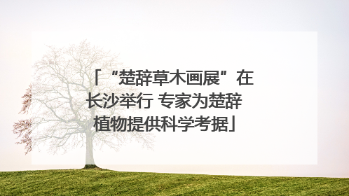 “楚辞草木画展”在长沙举行 专家为楚辞植物提供科学考据