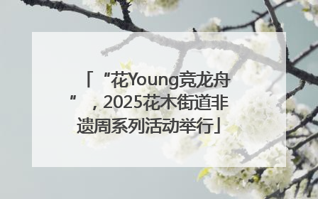 “花Young竞龙舟”，2025花木街道非遗周系列活动举行