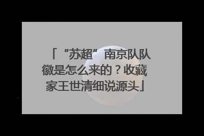 “苏超”南京队队徽是怎么来的？收藏家王世清细说源头
