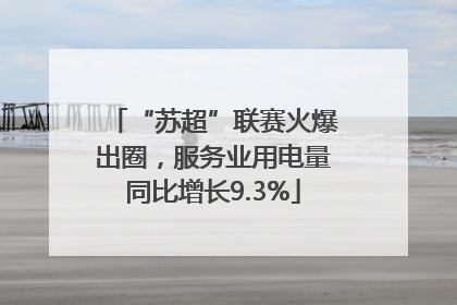 “苏超”联赛火爆出圈，服务业用电量同比增长9.3%