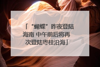 “蝴蝶”昨夜登陆海南 中午前后将再次登陆粤桂沿海