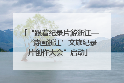 “跟着纪录片游浙江——‘诗画浙江’文旅纪录片创作大会”启动