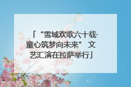 “雪域欢歌六十载·童心筑梦向未来” 文艺汇演在拉萨举行
