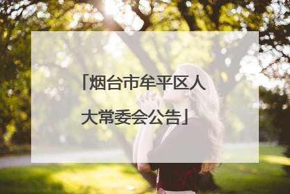 烟台市牟平区人大常委会公告