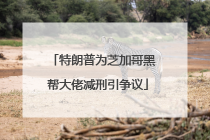 特朗普为芝加哥黑帮大佬减刑引争议