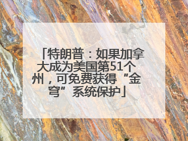 特朗普：如果加拿大成为美国第51个州，可免费获得“金穹”系统保护