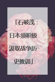 石破茂：日本须积极汲取战争历史教训
