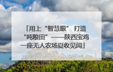 用上“智慧眼” 打造“吨粮田”——陕西宝鸡一座无人农场夏收见闻