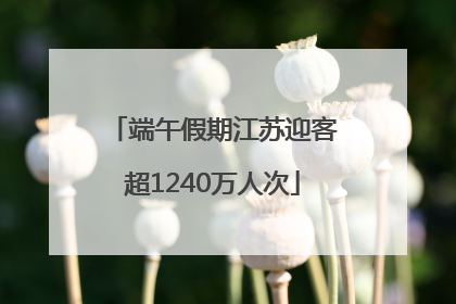 端午假期江苏迎客超1240万人次