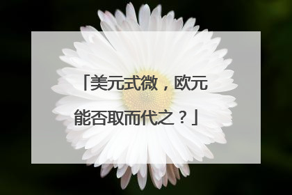 美元式微，欧元能否取而代之？