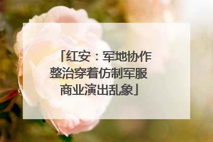 红安：军地协作整治穿着仿制军服商业演出乱象