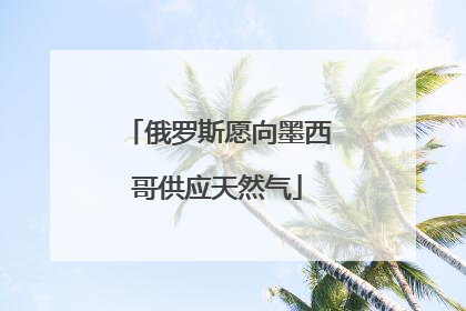 俄罗斯愿向墨西哥供应天然气