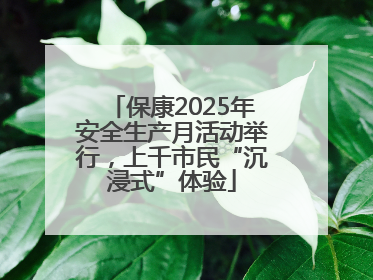 保康2025年安全生产月活动举行，上千市民“沉浸式”体验