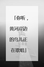 你听，黄河岸边的鸟儿正在歌唱