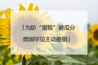 为防“蛋糕”被瓜分 美国罕见主动推销