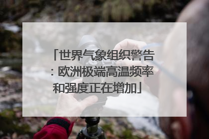 世界气象组织警告：欧洲极端高温频率和强度正在增加