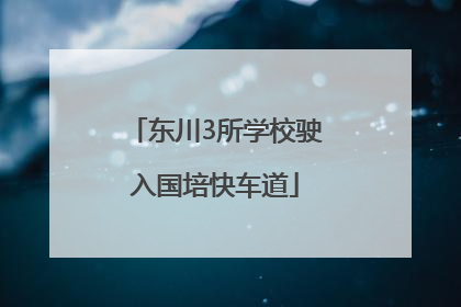 东川3所学校驶入国培快车道