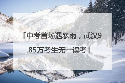 中考首场遇暴雨，武汉9.85万考生无一误考