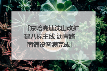 京哈高速沈山改扩建八标主线 沥青路面铺设圆满完成