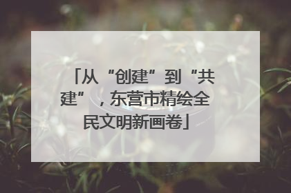 从“创建”到“共建”，东营市精绘全民文明新画卷