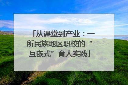 从课堂到产业：一所民族地区职校的“互嵌式”育人实践