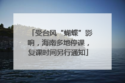 受台风“蝴蝶”影响，海南多地停课，复课时间另行通知