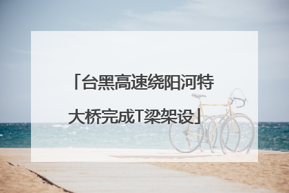 台黑高速绕阳河特大桥完成T梁架设