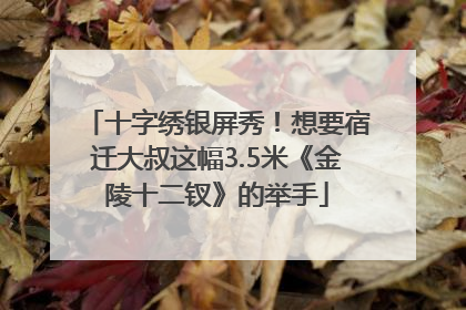 十字绣银屏秀！想要宿迁大叔这幅3.5米《金陵十二钗》的举手