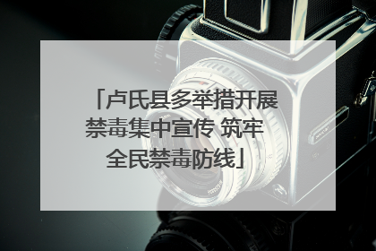 卢氏县多举措开展禁毒集中宣传 筑牢全民禁毒防线