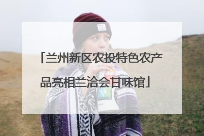 兰州新区农投特色农产品亮相兰洽会甘味馆