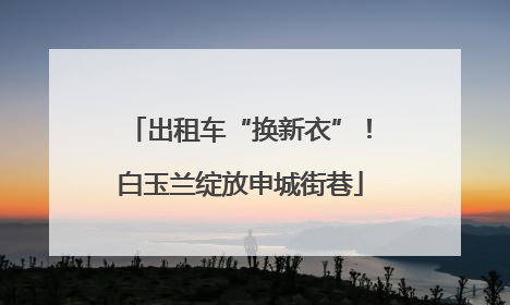 出租车“换新衣”！白玉兰绽放申城街巷