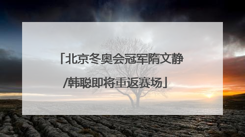 北京冬奥会冠军隋文静/韩聪即将重返赛场