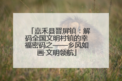 嘉禾县晋屏镇：解码全国文明村镇的幸福密码之——乡风如画·文明领航