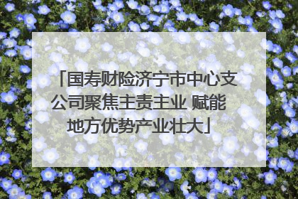 国寿财险济宁市中心支公司聚焦主责主业 赋能地方优势产业壮大