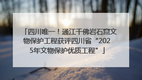 四川唯一！通江千佛岩石窟文物保护工程获评四川省“2025年文物保护优质工程”