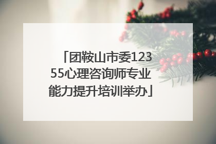 团鞍山市委12355心理咨询师专业能力提升培训举办