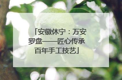安徽休宁：万安罗盘——匠心传承百年手工技艺
