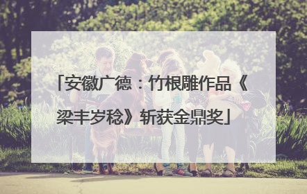 安徽广德：竹根雕作品《梁丰岁稔》斩获金鼎奖