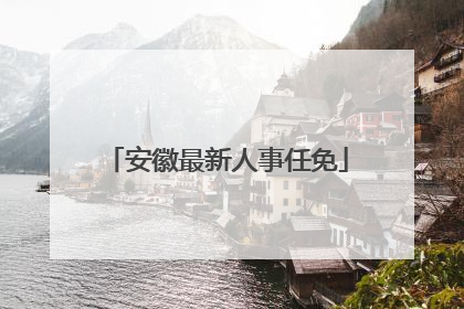 安徽最新人事任免