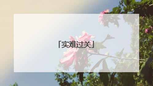 实难过关
