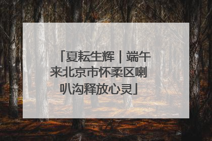 夏耘生辉｜端午来北京市怀柔区喇叭沟释放心灵
