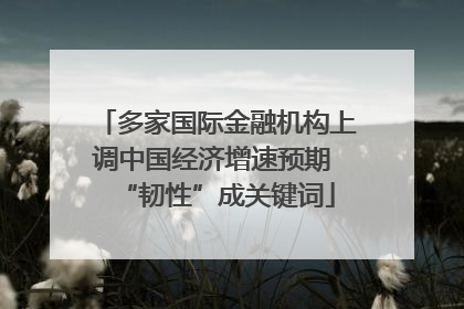 多家国际金融机构上调中国经济增速预期 “韧性”成关键词