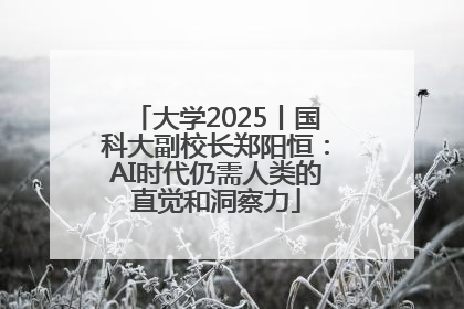 大学2025丨国科大副校长郑阳恒：AI时代仍需人类的直觉和洞察力