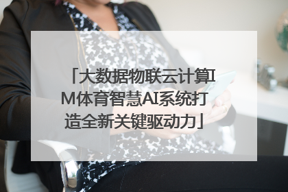 大数据物联云计算IM体育智慧AI系统打造全新关键驱动力